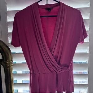 Brooks Brothers Pink Wrap Blouse